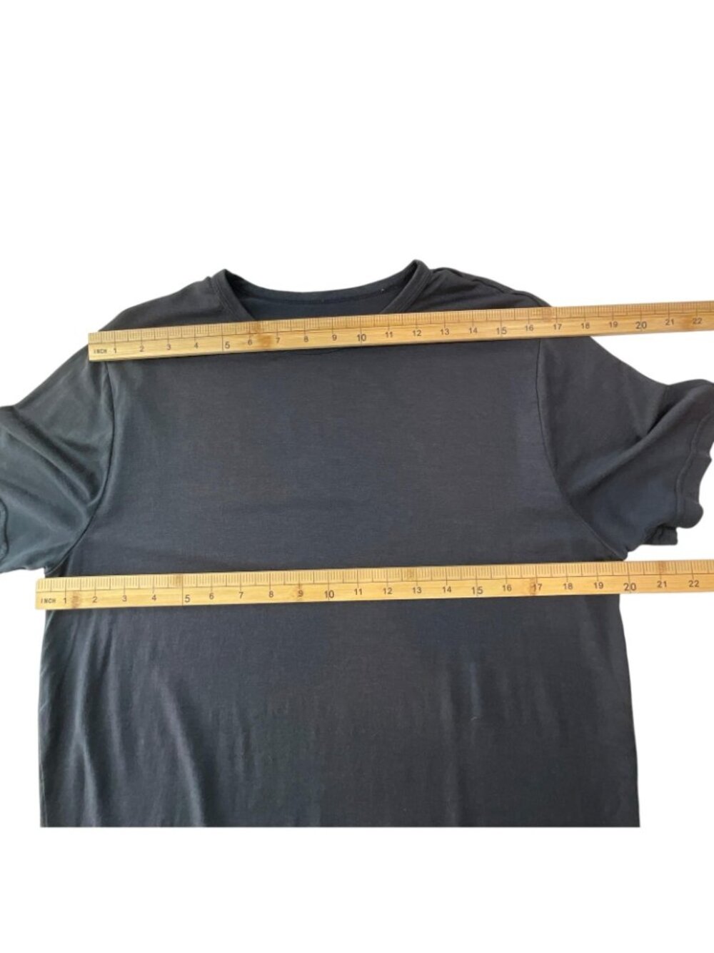 Unbound Merino Tee Shirt Mens Large Black 100% Merino Wool Crew Neck Tagless - Picture 7 of 10